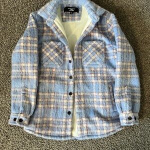 Jordan Craig Kids Plaid Jacket in Blue and Cream